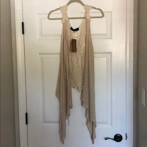 Crochet back vest